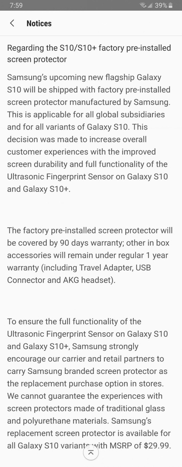 Tất cả phiên bản Galaxy S10 đều được dán sẵn tấm bảo vệ màn hình, mua ngoài giá gần 700.000 đồng - Ảnh 2.