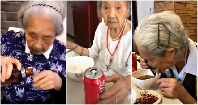 Chỉ ngồi ăn lẩu và uống cocacola, cụ bà 98 tuổi thành hiện tượng của Internet - Ảnh 1.