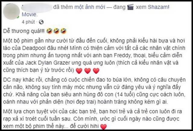 Khán giả Việt sau suất chiếu sớm phát cuồng vì Shazam: Phim siêu anh hùng lầy lội nhất từ trước đến nay - Ảnh 11.