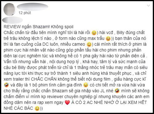 Khán giả Việt sau suất chiếu sớm phát cuồng vì Shazam: Phim siêu anh hùng lầy lội nhất từ trước đến nay - Ảnh 5.