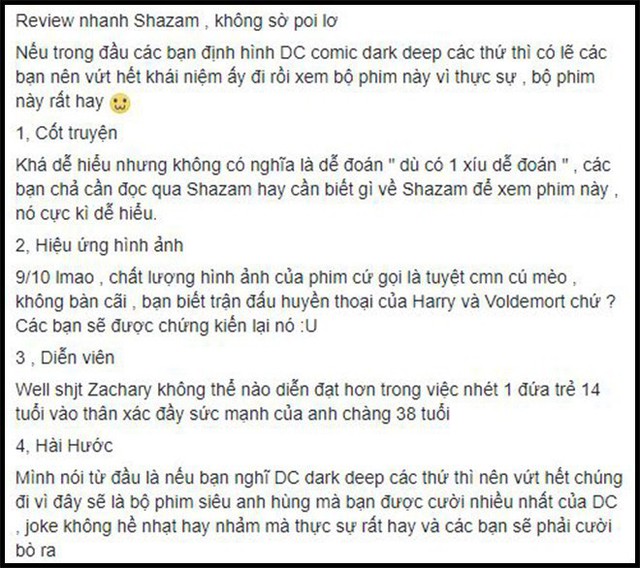 Khán giả Việt sau suất chiếu sớm phát cuồng vì Shazam: Phim siêu anh hùng lầy lội nhất từ trước đến nay - Ảnh 8.