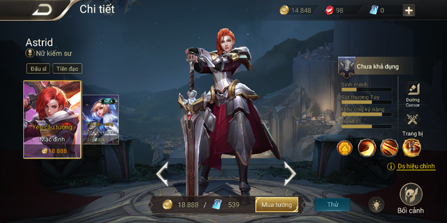 Liên Quân Mobile: Garena tặng khuyến mãi đấu sĩ gần như tuyệt chủng là Astrid cho game thủ - Ảnh 1. Liên Quân Mobile: Garena tặng khuyến mãi đấu sĩ gần như tuyệt chủng là Astrid cho game thủ - Ảnh 1.