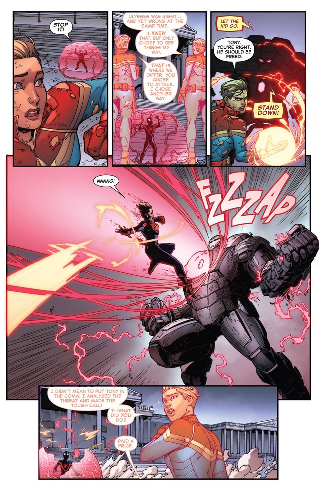 Tạo riêng một siêu chiến giáp để khắc chế Captain Marvel, nhưng Iron Man vẫn bị bán hành đến hôn mê bất tỉnh - Ảnh 6.