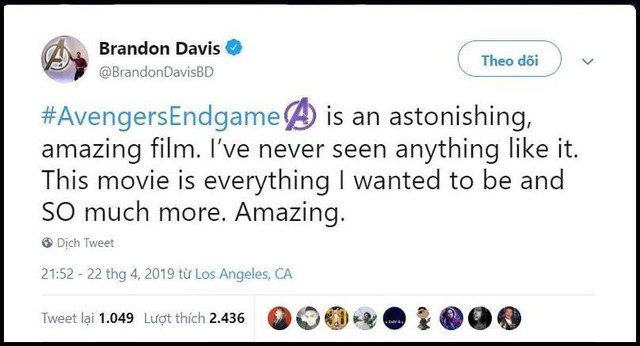 Tổng hợp cảm xúc của những khán giả đầu tiên được xem Avengers: Endgame, quá hoành tráng, quá cảm động và họ đều đã khóc - Ảnh 1.