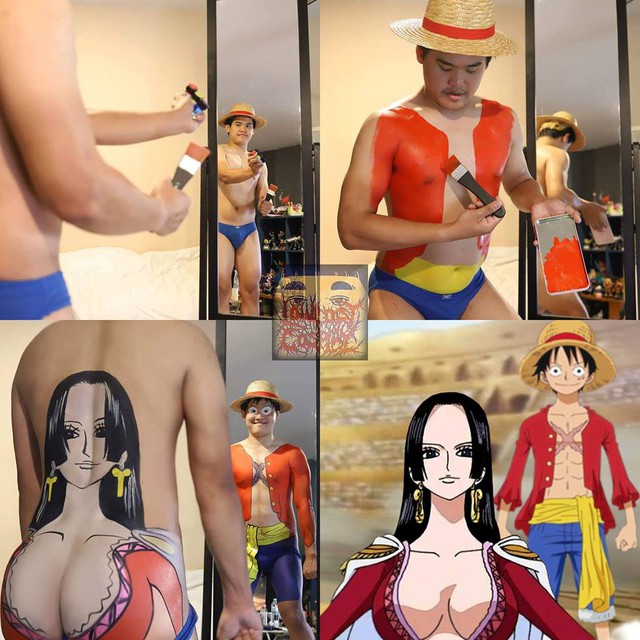 One Piece: Cộng đồng mạng khóc thét khi thấy Lowcost Cosplay thành Luffy và Boa Hancook 2 trong 1 - Ảnh 1.