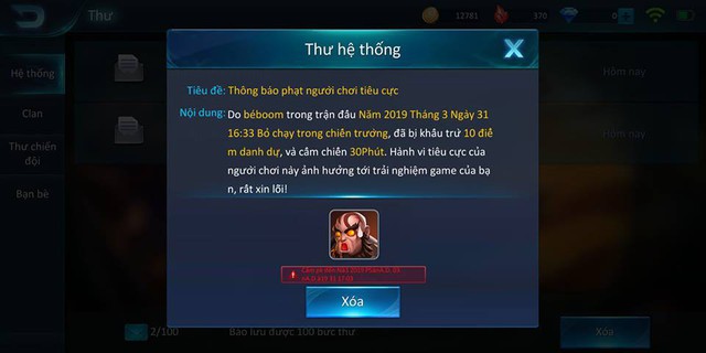 Tội AFK trong AOG bị phạt cấm chơi từ 30 phút tới 12 tiếng, game thủ Liên Quân Mobile thấy mà thèm - Ảnh 2. Tội AFK trong AOG bị phạt cấm chơi từ 30 phút tới 12 tiếng, game thủ Liên Quân Mobile thấy mà thèm - Ảnh 2.