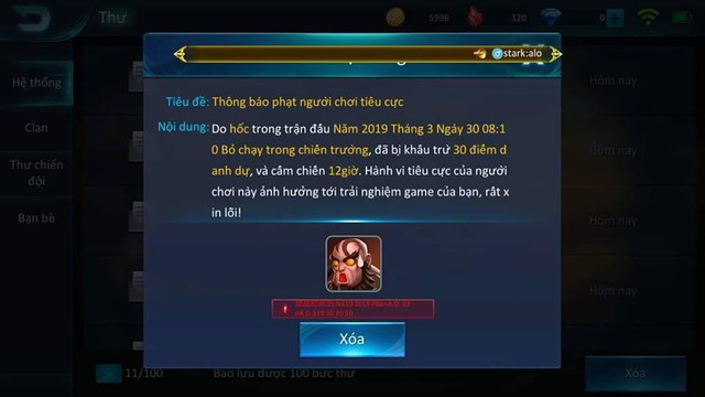 Tội AFK trong AOG bị phạt cấm chơi từ 30 phút tới 12 tiếng, game thủ Liên Quân Mobile thấy mà thèm - Ảnh 4. Tội AFK trong AOG bị phạt cấm chơi từ 30 phút tới 12 tiếng, game thủ Liên Quân Mobile thấy mà thèm - Ảnh 4.