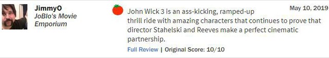 John Wick 3 phá đảo Rotten Tomatoes với số điểm gần tuyệt đối, xứng đáng là siêu phẩm hành động của năm - Ảnh 7.