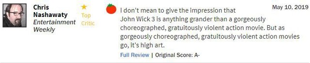 John Wick 3 phá đảo Rotten Tomatoes với số điểm gần tuyệt đối, xứng đáng là siêu phẩm hành động của năm - Ảnh 9.