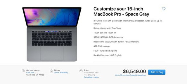 Apple MacBook Pro 2019 max cấu hình có giá tới 151 triệu - Ảnh 1.