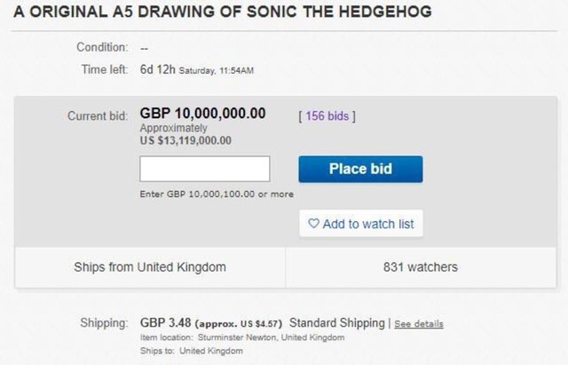 Pewdiepie nguệch ngoạc một bức tranh Sonic, fan đấu giá hơn 30 tỷ VND để sở hữu - Ảnh 3.