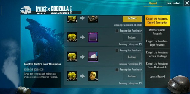 PUBG Mobile: Tổng hợp phần thưởng từ chuỗi sự kiện King of Monsters, Khung Godzilla hot nhất - Ảnh 2.