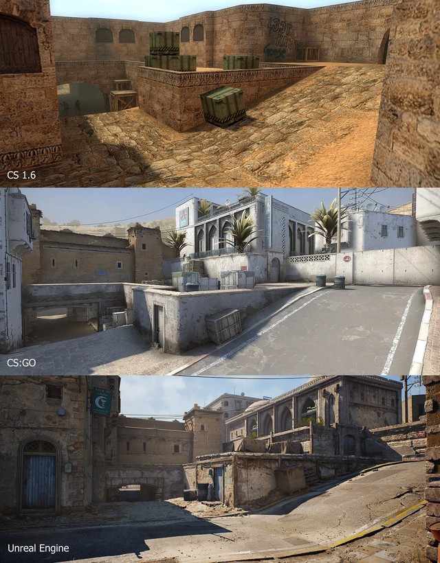 Ngỡ ngàng trước vẻ đẹp của map huyền thoại CS: De_Dust 2 khi được làm lại với Unreal Engine 4 - Ảnh 1.