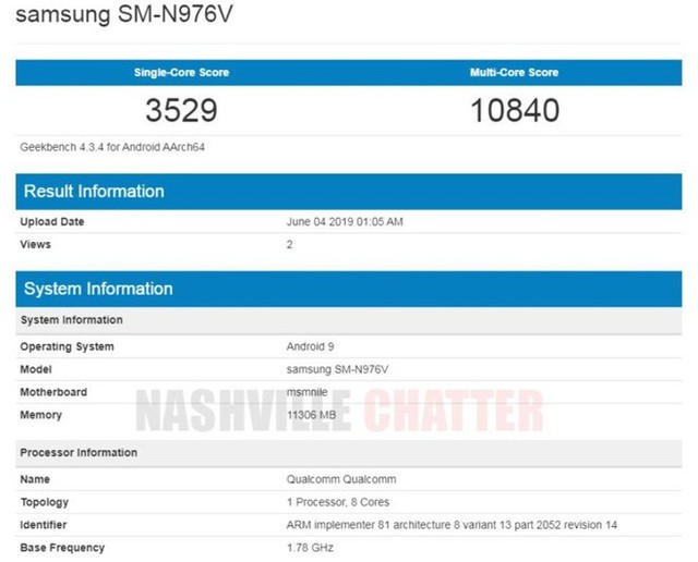 Samsung Galaxy Note 10 5G lộ điểm benchmark ấn tượng, trang bị tới 12GB RAM - Ảnh 1.