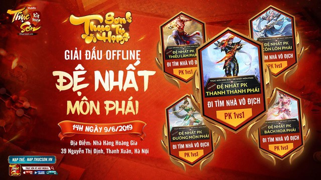 Giải solo Offline Thục Sơn Kỳ Hiệp Mobile ngày 9/6 sẽ có giải thưởng là 5 bộ trang sức trị giá tới 50 triệu VNĐ - Ảnh 2.