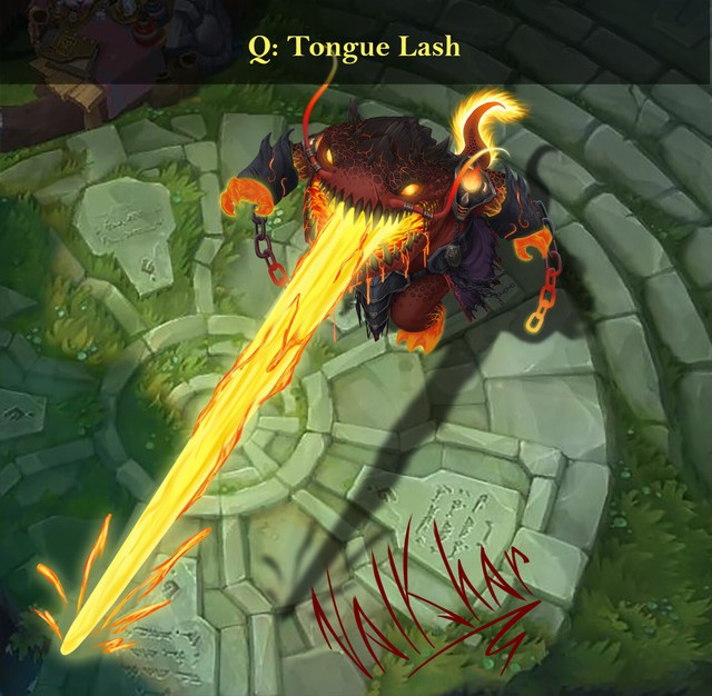 LMHT: Đợi Riot quá lâu, fan tự thiết kế skin Tahm Kench Hỏa Ngục đẹp không cưỡng nổi - Ảnh 3.