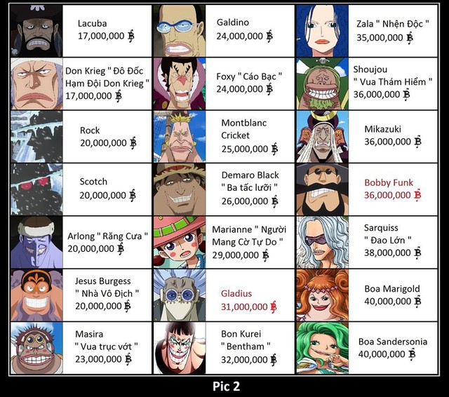 One Piece: Tổng hợp mức truy nã từ thấp đến cao của các nhân vật - Chopper băng Mũ Rơm nằm bét bảng - Ảnh 2.