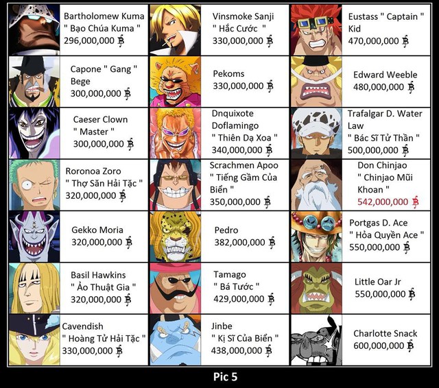 One Piece: Tổng hợp mức truy nã từ thấp đến cao của các nhân vật - Chopper băng Mũ Rơm nằm bét bảng - Ảnh 5.