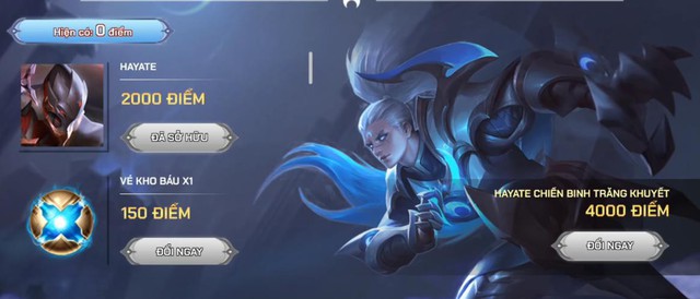 Liên Quân Mobile: Hayate Trăng Khuyết được bán ở vòng quay tích điểm, game thủ khen rẻ mà chất - Ảnh 2. Liên Quân Mobile: Hayate Trăng Khuyết được bán ở vòng quay tích điểm, game thủ khen rẻ mà chất - Ảnh 2.