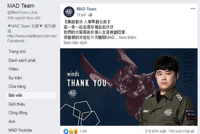 Liên Quân Mobile: Lại một tuyển thủ từng vô địch thế giới nữa thất nghiệp ngay sau Benny - Ảnh 2. Liên Quân Mobile: Lại một tuyển thủ từng vô địch thế giới nữa thất nghiệp ngay sau Benny - Ảnh 2.