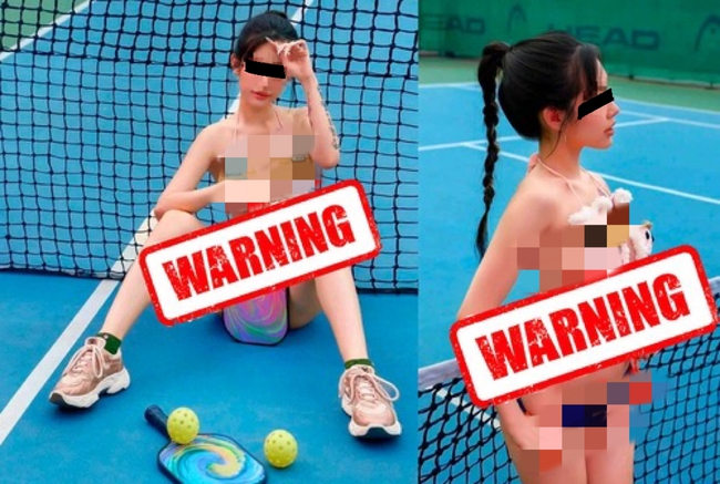 Cố tình diện bikini, tạo dáng phản cảm trên sân Pickleball, gái xinh thách thức dư luận?- Ảnh 2.