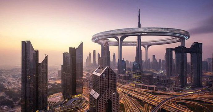 Tham vọng của các kiến trúc sư Dubai: Xây vòng tròn 'siêu khủng' bao quanh tòa nhà cao nhất thế giới