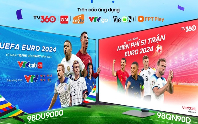 Thưởng thức trọn vẹn Euro 2024 với gói ứng dụng miễn phí trên Samsung TV