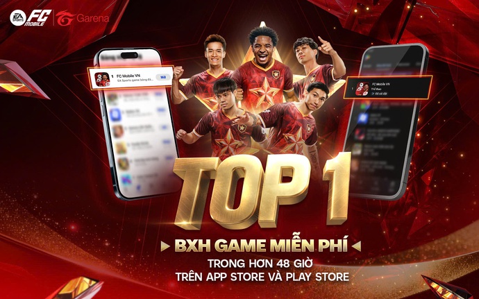 EA SPORTS™ FC Mobile Việt Nam khẳng định vị thế: Đạt TOP 1 App Store và Google Play chỉ sau hơn 48 giờ ra mắt