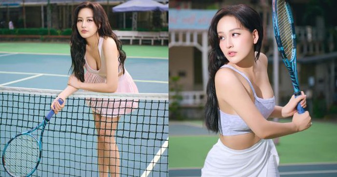Mai Phương Thuý cực quyến rũ trên sân tennis, trong tủ đồ lượng outfit tennis nhiều hơn quần áo mặc hàng ngày