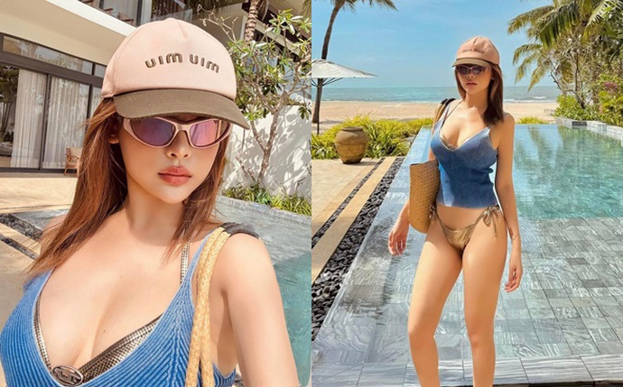 "Phú bà" showbiz Việt diện áo tắm khoe sắc vóc nuột nà, U40 vẫn đẹp như búp bê