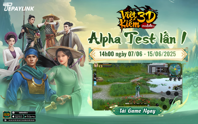 Việt Kiếm 3D Mobile - MMORPG 3D thuần Việt chính thức khai mở Alpha Test lần 1
