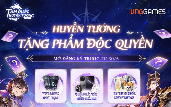 Thử vận may trúng ngay iPhone 16 Pro Max - Khui blindbox độc quyền với Tam Quốc Huyễn Tướng VNG
