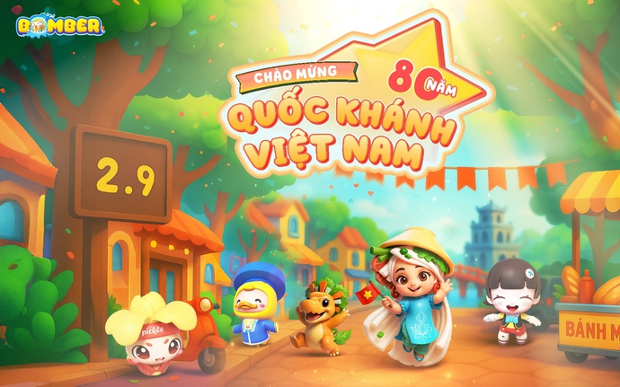 Bomber VNG chào mừng Quốc Khánh với nhân vật mang đậm chất Việt