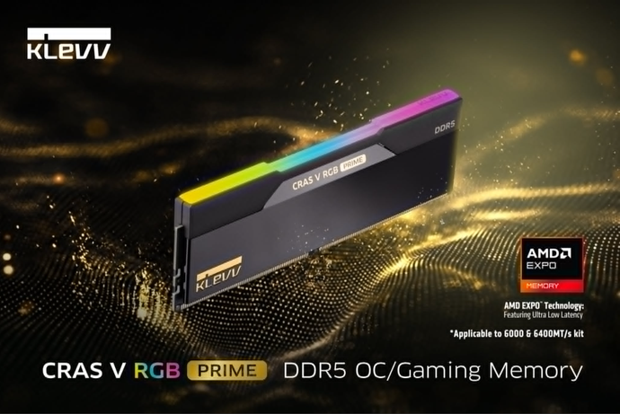 KLEVV ra mắt RAM DDR5 CRAS V RGB PRIME cho game thủ và người ép xung
