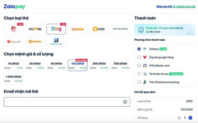 Giải pháp mua thẻ game online uy tín, tiện lợi cho game thủ hiện đại từ Zalopay