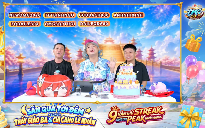 OMG 3Q 9 tuổi: Chị Ca Nô và Thầy Giáo Ba bùng nổ tương tác livestream