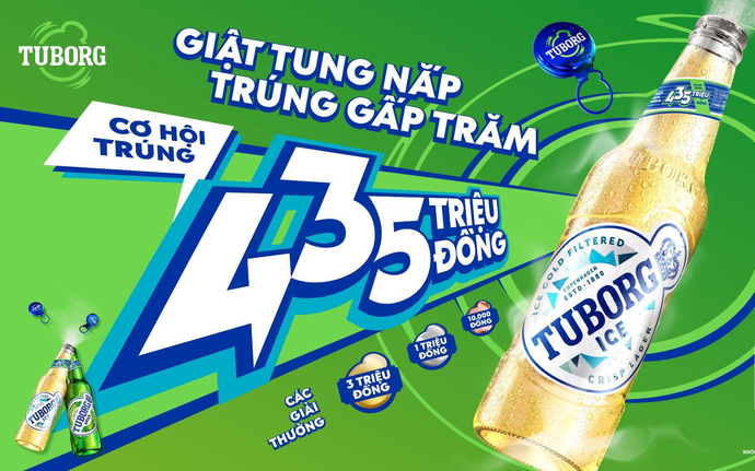Giật nắp bia Tuborg giữa cuộc vui "phá chuẩn", người phụ nữ ở Huế bất ngờ ẵm trọn giải đặc biệt 435 triệu đồng