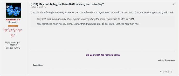 Chết cười với website Tải Ram, Tải VGA.com mới xuất hiện tại Việt Nam