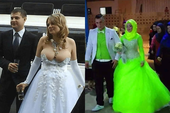 Những cô dâu bỗng hóa tuồng chèo khi khoác lên mình những thảm họa váy cưới