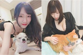 Đăng ảnh check in với chó mèo, nàng hot girl khiến cộng đồng mạng cảm thán "Xin được làm thú cưng của cậu"