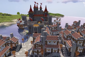 Cận cảnh quá trình xây dựng vương quốc trung cổ trong Minecraft