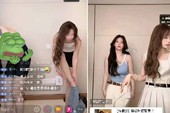 Livestream bán quần áo, nữ streamer bất ngờ gặp tai nạn "lộ liễu", cái kết khiến ai cũng bất ngờ