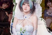 Diện váy cô dâu ngọt ngào, nữ coser lại khiến fan “bùng nổ thị giác”