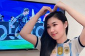 Hòa chung không khí World Cup, gymer Lệ Đặng "lên đồ" cổ vũ Argentina khiến CĐM thích thú