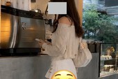 Mặc váy ngắn đi cà phê nhưng gặp sàn nhà bằng gương, cô gái tạo nên tranh cãi "nóng" trên mạng xã hội