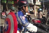 Bắt gặp hình ảnh Captain America “lang thang” giữa thủ đô Hà Nội