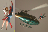 Lộ cảnh Spider-Man bế người yêu nhảy khỏi máy bay trong phim mới