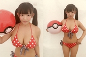 Người đẹp Jun Amaki lại gây sốt khi khoe ngực trong cosplay Pokemon Go