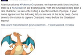 Sự thật 100%: Cảnh sát Anh sử dụng rồng lửa Charizard Pokemon GO để lừa bắt trọng phạm
