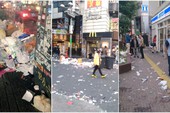 Khu phố sầm uất nhất Nhật Bản ngập trong rác thải sau đêm Halloween